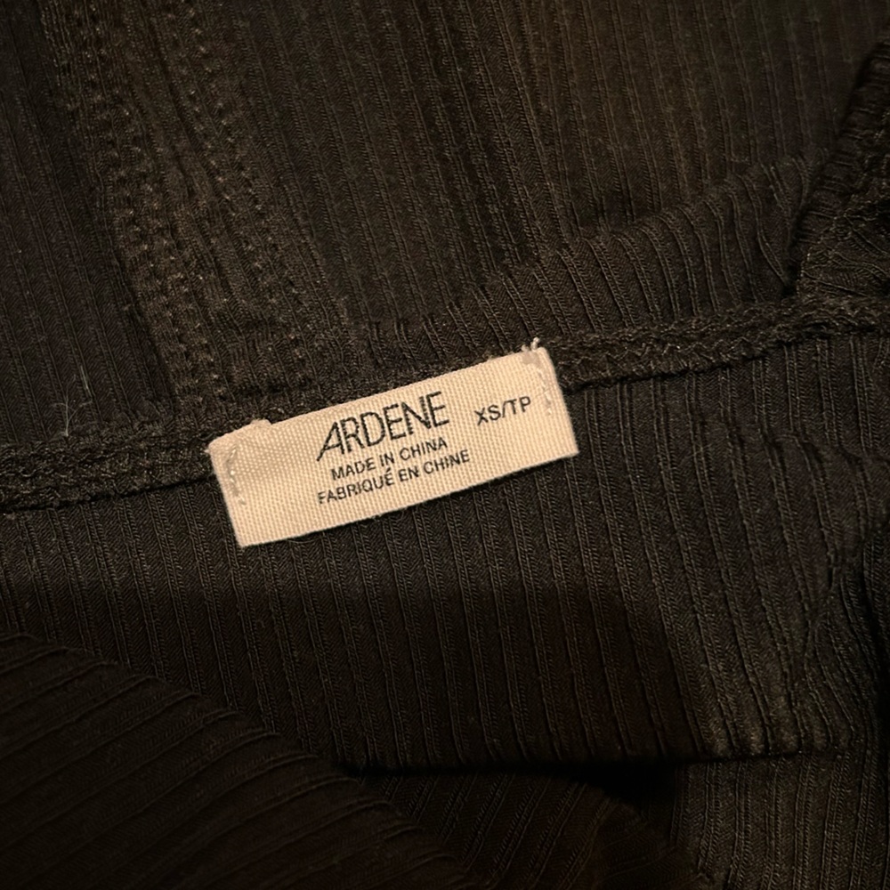 Black Ribbed Bodysuit with Ruffle Straps - Picture 6 of 6
